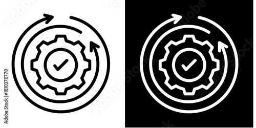 Continuity Loop  Icon Set White Style Collection