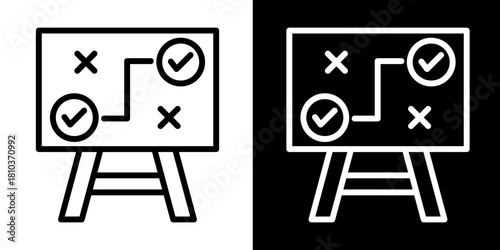 Scenario Planning  Icon Set White Style Collection