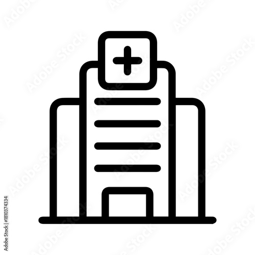 Medical building icon