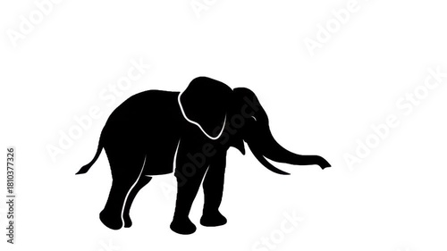 Elephant Silhouette: A sleek, minimalistic silhouette of an elephant.
