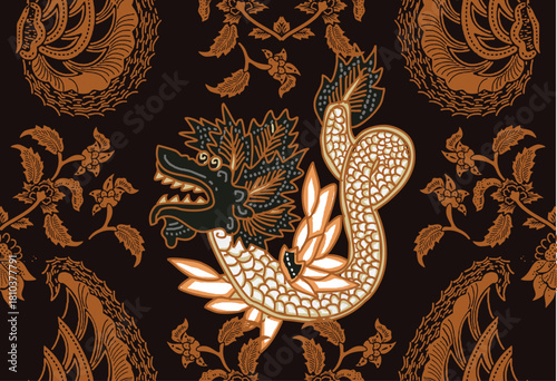 A variety of Indonesian batik that is very famous for its fauna motifs