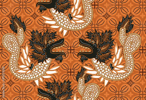 A variety of Indonesian batik that is very famous for its fauna motifs