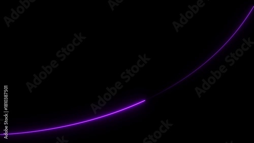 Glowing neon business graph chart icon animation on black background. glowing arrow rising line Neon light Financial business graph chart animation. business graph chart arrow icon neon glowing royal