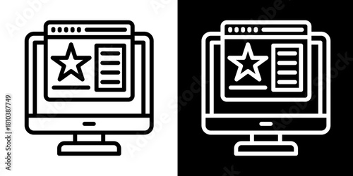 Website  Icon Set White Style Collection