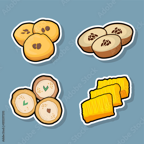 Assortment of Delicious Food Stickers