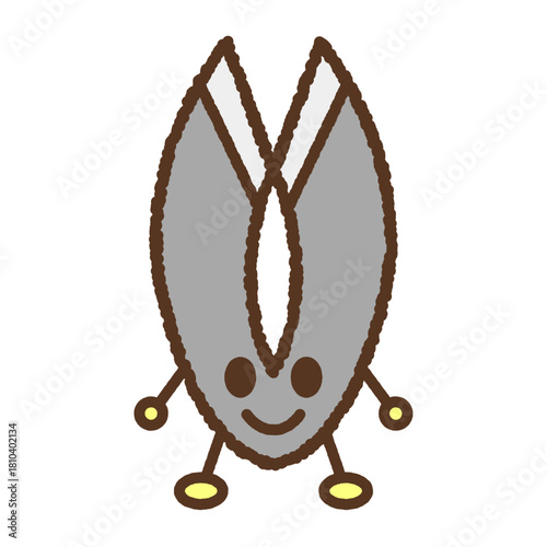 手書き風のキャラクターイラストアイコン　糸切りばさみ