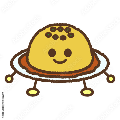 手書き風のキャラクターイラストアイコン　天津飯