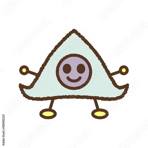 手書き風のキャラクターイラストアイコン　八つ橋