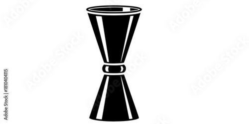 Jigger Measuring Cup Mixology Bar Flat Vector Illustration