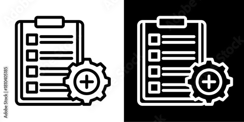 Document Settings  Icon Set White Mix Style Collection