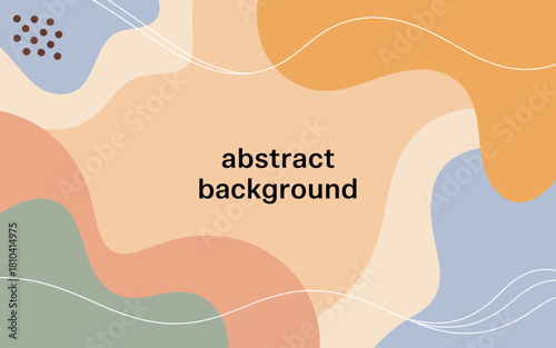 A calming abstract background featuring soft, flowing shapes in muted colors, providing a serene and artistically pleasing visual that can be used for various design purposes.