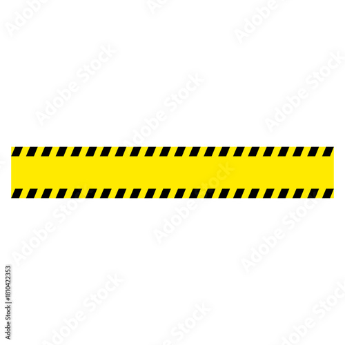 Black And Yellow Caution Tape Illustration Icon, Simple Icon Vector Design, best used for presentation, application, web and banner