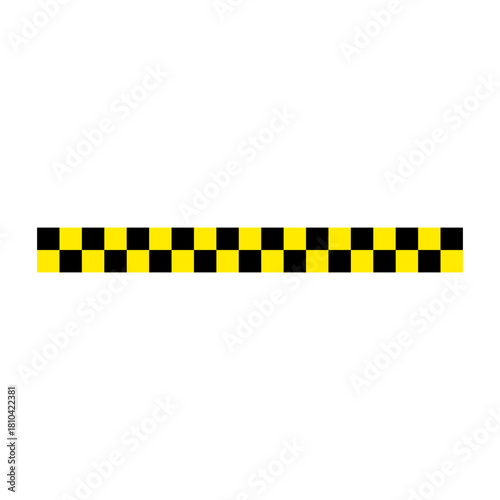 Black And Yellow Caution Tape Illustration Icon, Simple Icon Vector Design, best used for presentation, application, web and banner