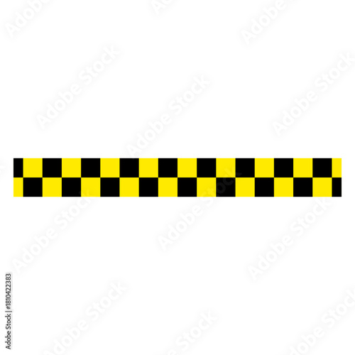 Black And Yellow Caution Tape Illustration Icon, Simple Icon Vector Design, best used for presentation, application, web and banner