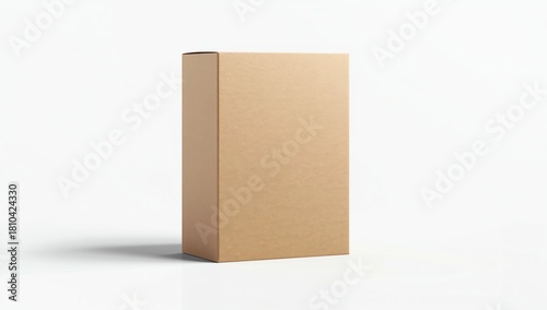 Brown box on white background 