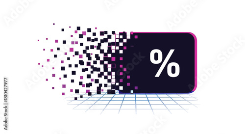 Pixelated Resolution App Icon Digital Glitch Progressively Sharpening Image.svg