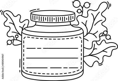 Glass bottle kids memo note frame. Kids planner To Do list vector frame, child schedule checklist. Children diary memo note template or scrapbook sticker with glass container or bottle, oak leaves