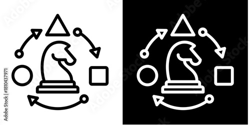 Adaptive Strategy  Icon Set Multiple Style Collection