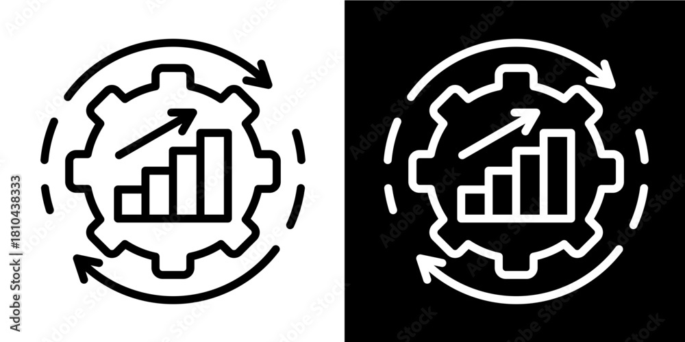 Obraz premium Continuity Loop Icon Set Multiple Style Collection