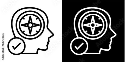 Moral Compass  Icon Set Multiple Style Collection