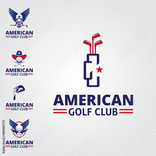 Letter AGC American Golf Club symbols.