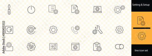 settings, control , and more. editable stroke. vector illustration