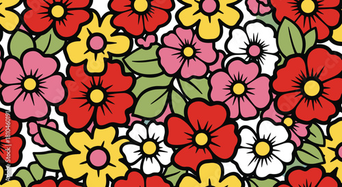 Versatile geometric shapes and abstract patterns in red green blue yellow cyan magenta black and white tones