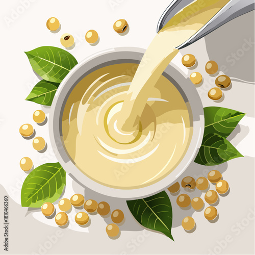 豆乳スムージーの爽やかで美味しいヘルシードリンク写真