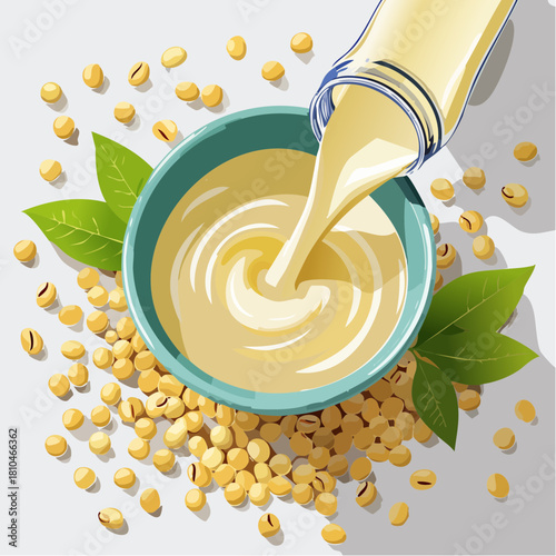 豆乳スムージーの爽やかで美味しいヘルシードリンク写真