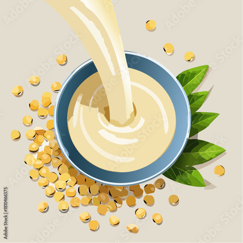 豆乳スムージーの爽やかで美味しいヘルシードリンク写真