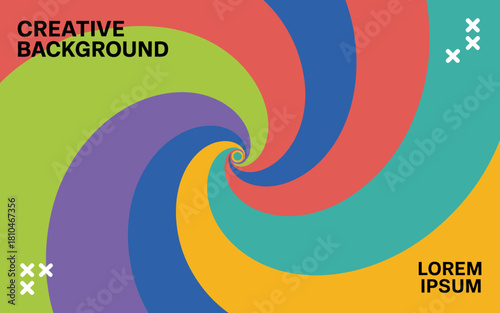 A dynamic and colorful vortex background featuring spirals that brings energy and creativity, ideal for attention-grabbing presentations in various design fields.