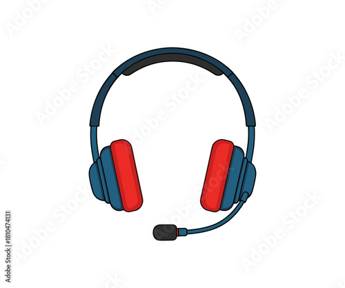 Stylish gaming headset with microphone for immersive audio experience