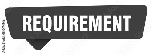 requirement black sign isolated on transpatent background. requirement sticker