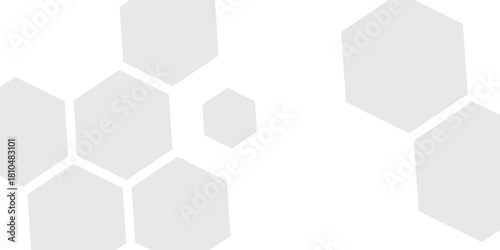 Abstract hexagon frame collage designed in a clean 2:1 aspect ratio