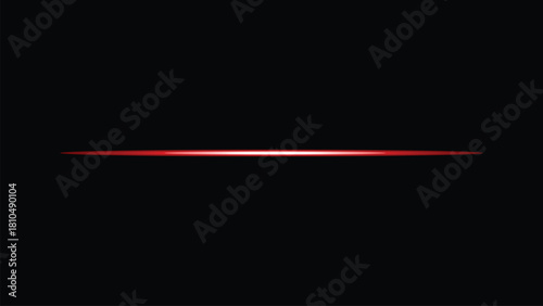 Red glowing horizontal line on black background Keywords: red, line, glowing, horizontal, light