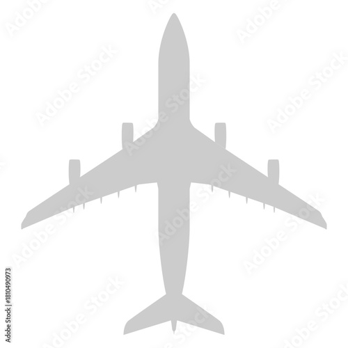 Airplane silhouette top view