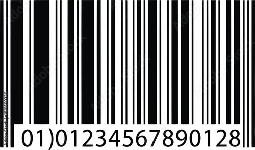 Realistic barcode scanner id identification product code scan retail business purchase transaction data recognition technology vector