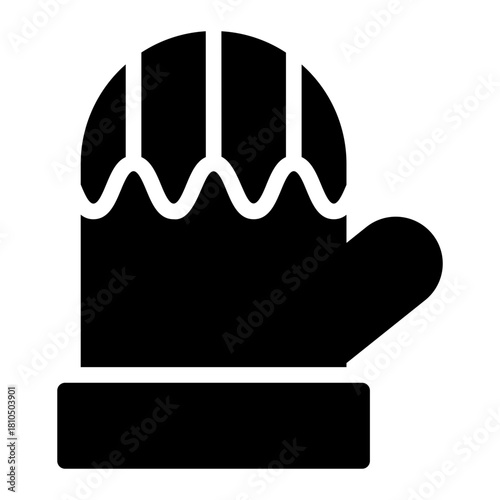 mitten glyph icon
