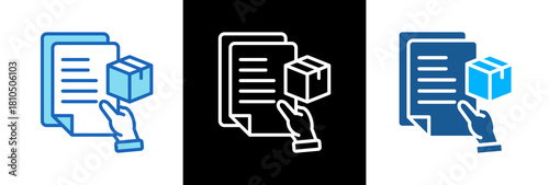 Logistic Report lineblue icon