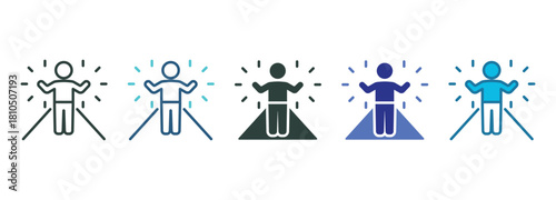 Confidence Icon Set Multiple Style Of