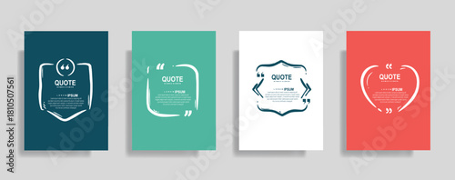 Stylish quote templates for social media posts or presentations add a professional touch with these beautifully designed placeholders and text boxes.