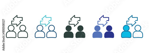 Reciprocity Icon Set Multiple Style Of