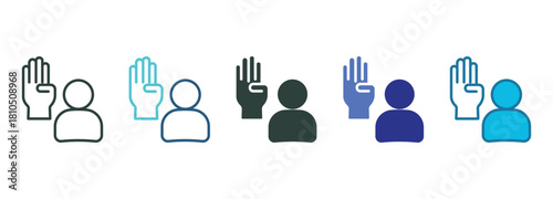 Swear Icon Set Multiple Style Of