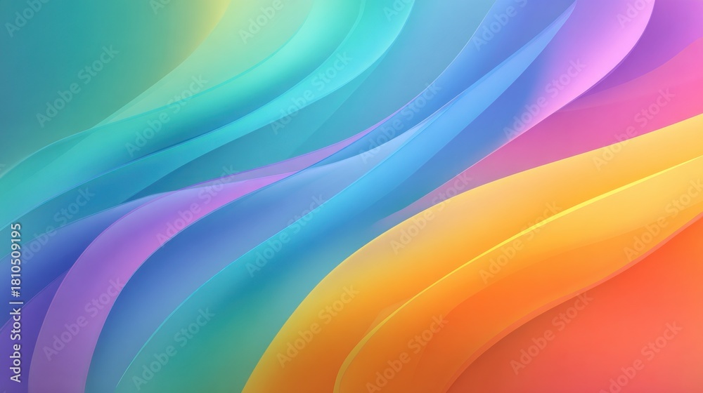 Obraz premium Abstract colorful flowing waves, blending in gradient hues, elegant design