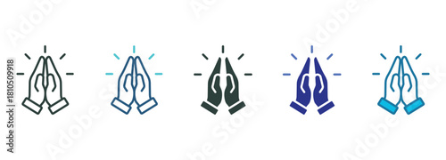 Faith Icon Set Multiple Style Of