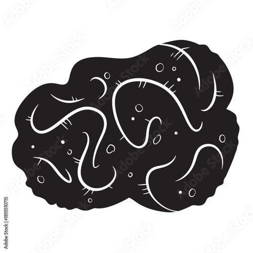 black and white vector icons representing various cleaning sponges and scouring pads, symbolizing hygiene, dishwashing, washing, and household maintenance