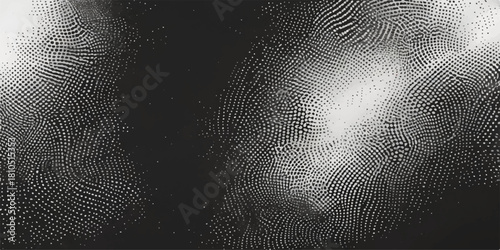 A dark silver metal texture background with a digital pattern of lines and curves in black and gray