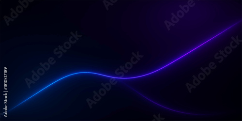 Dark blue abstract background with flowing purple and glowing wave lines, energy, and a fractal texture design pattern