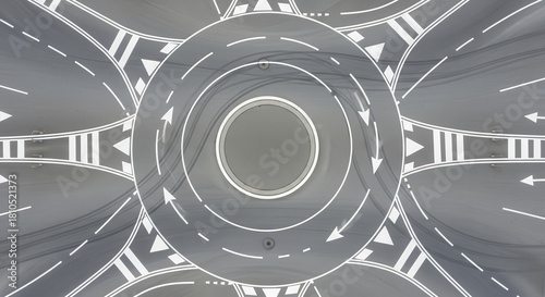 Abstract Roadway Design Depicting Interconnectivity And Strategic Movement