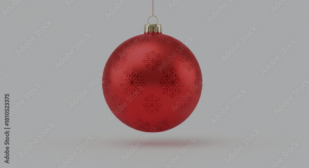 Fototapeta premium Simple red Christmas ornament